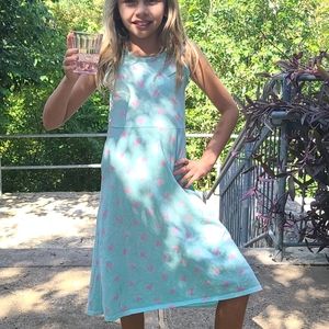 Jumping Beans Light Blue Heart Halter Dress